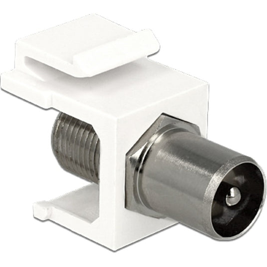 Delock keystone module iec male > f female adapter (wit)