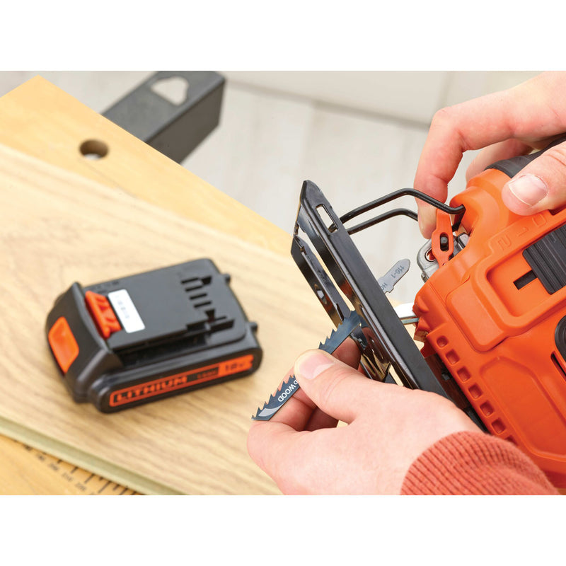 Load image into Gallery viewer, Black+decker 18v schroefklopboormachine + 18v pendeldecoupeerzaag bundel (zwart oranje)

