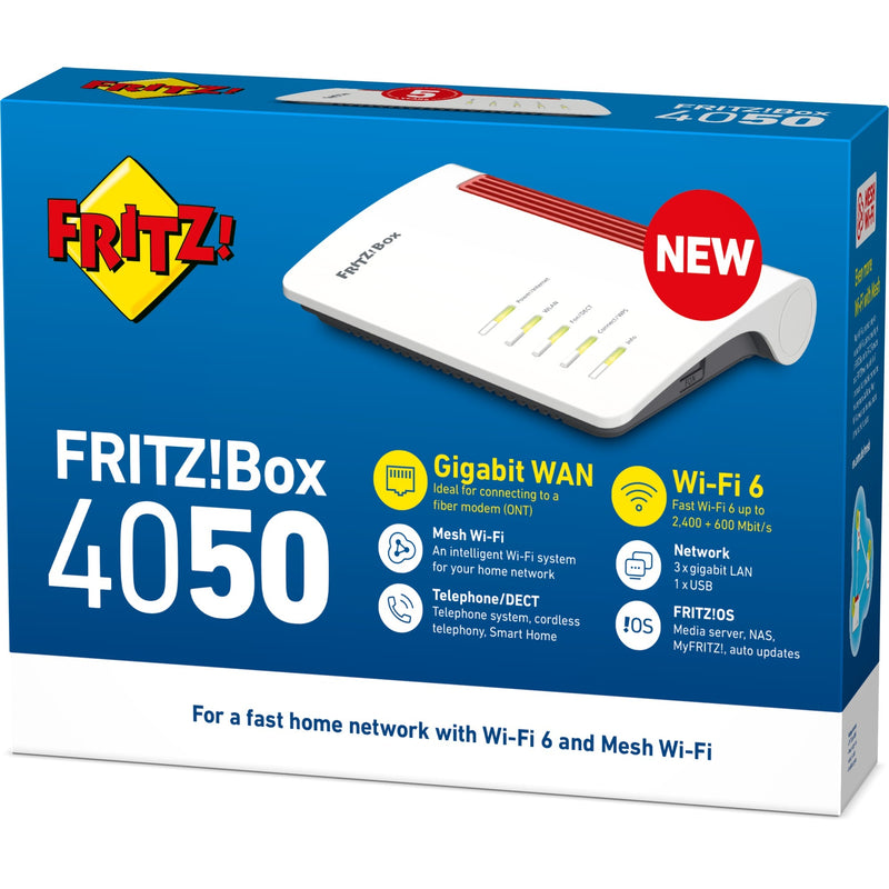 Load image into Gallery viewer, Fritz! box 4050 edition international router (wit rood, mesh wi-fi)
