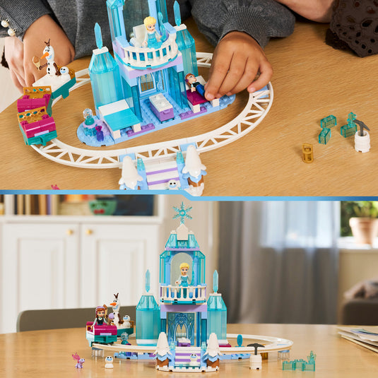 Lego disney princess - elsa's ijskasteel en sneeuwrit constructiespeelgoed (43281)