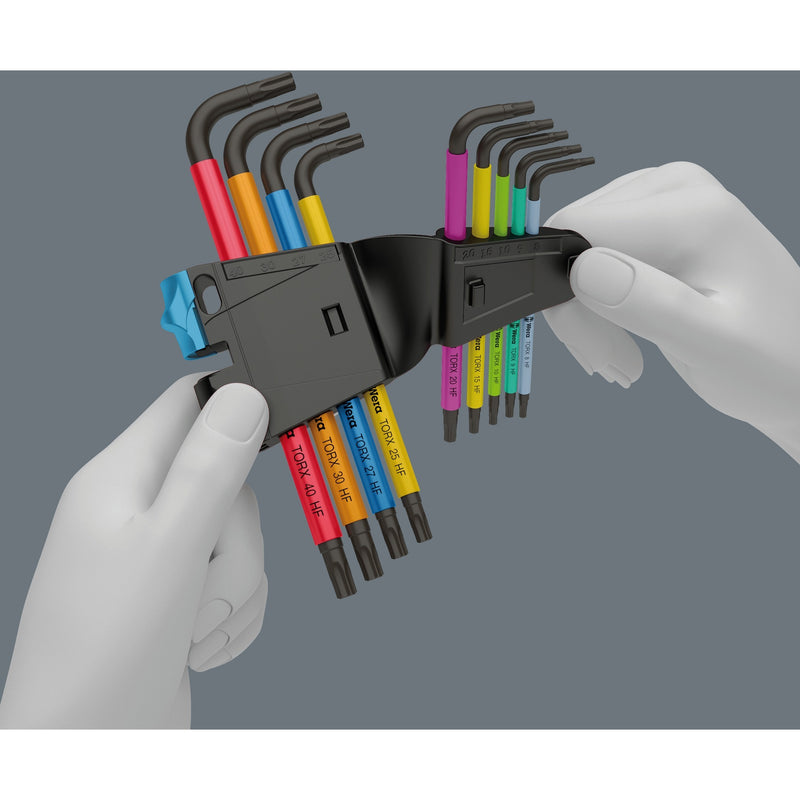 Load image into Gallery viewer, Wera inbussleutelset torx 967 9 tx multicolour hf 1 (9-delig, torx t8 tot t40)
