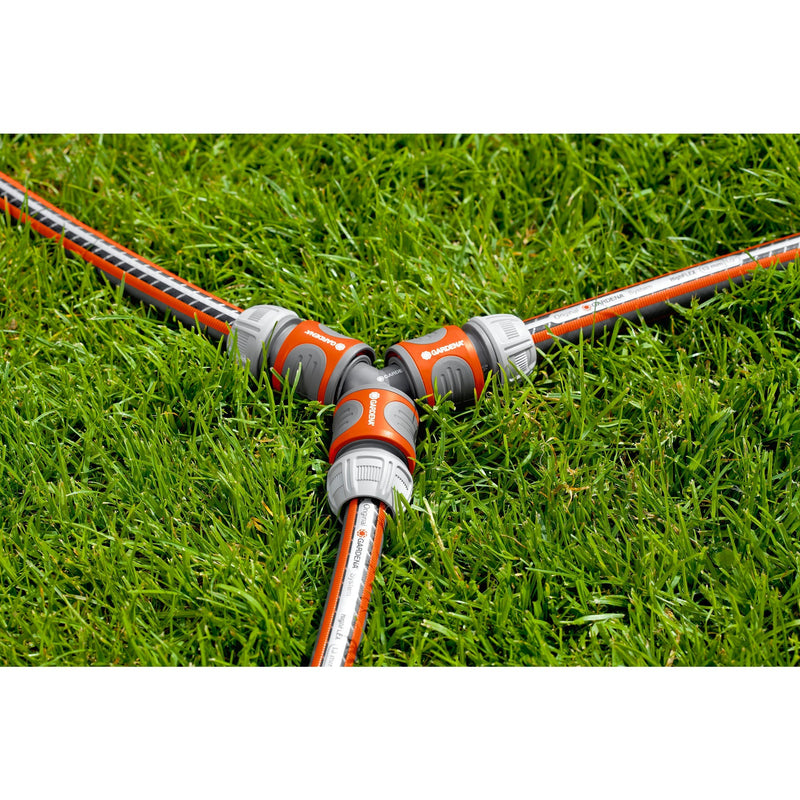 Load image into Gallery viewer, Gardena 3-wegset 13 mm 1 2 (1 2 ) slangstuk (grijs oranje, 18287-20)
