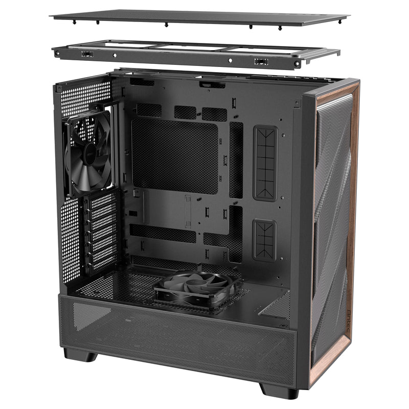 Load image into Gallery viewer, Antec flux se midi tower behuizing (zwart | 2x usb-a | 1x usb-c)
