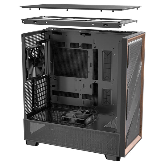 Antec flux se midi tower behuizing (zwart | 2x usb-a | 1x usb-c)