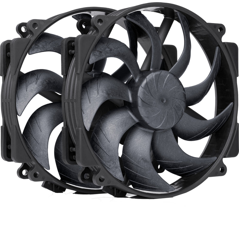 Load image into Gallery viewer, Noctua nf-a14x25r g2 pwm sx2-pp chromax.black case fans (zwart, 2 stuks, 140 x 140 x 25 mm)
