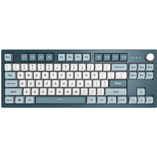 Montech mkey freedom tkl rgb mechanisch toetsenbord (donkerblauw, us lay-out (qwerty), gateron g pro brown, 80% (tkl) , hot-swappable, rgb, pbt)