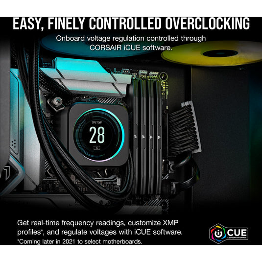 Corsair 32 gb ddr5-6000 kit werkgeheugen (zwart, cmk32gx5m2b6000c30, vengeance, xmp)