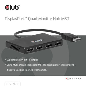 Club 3d displayport splitter (zwart)