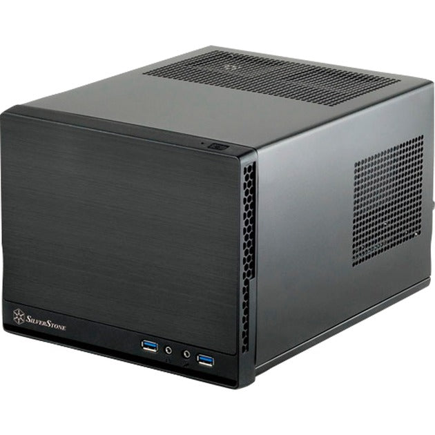 Load image into Gallery viewer, Silverstone sg13b-q mini tower behuizing (zwart | 2x usb-a)
