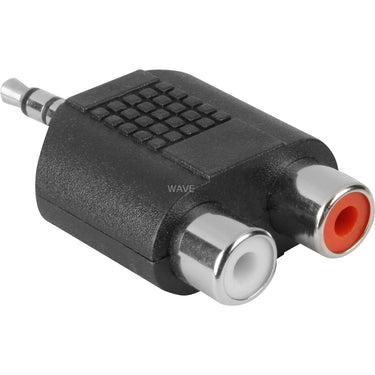 Goobay adapter 3,5mm jack > 2x tulp (zwart, stereo)