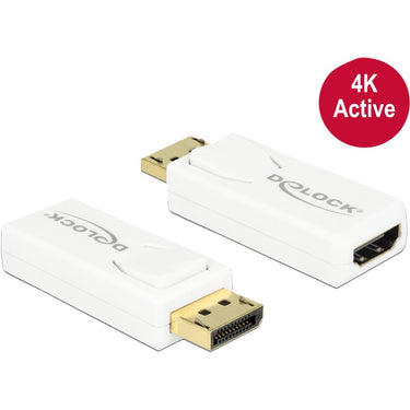 Delock displayport naar hdmi 4k adapter (wit)