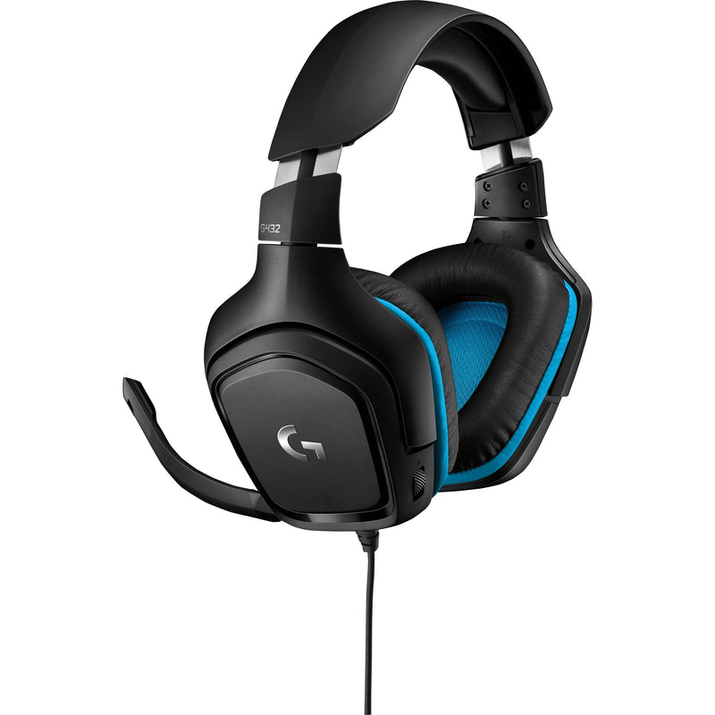 Load image into Gallery viewer, Logitech g432 7.1 surround sound wired over-ear gaming headset (zwart blauw, pc, playstation 4, playstation 5, xbox one, xbox series x|s, nintendo switch)
