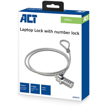 Laptopslot act ac9015 1,5 m grijs