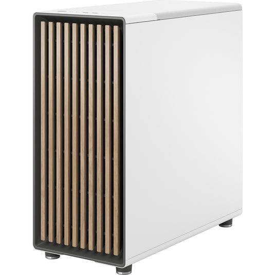 Fractal design north midi tower behuizing (wit houtkleur | 2x usb-a | 1x usb-c | tempered glass)