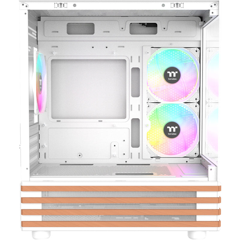Load image into Gallery viewer, Thermaltake view 170 ws argb mini tower behuizing (wit houtkleur | 2x usb-a | rgb | tempered glass)
