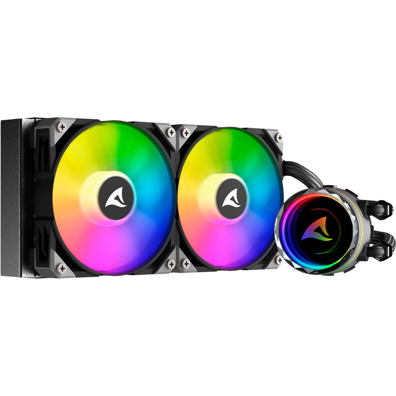 Load image into Gallery viewer, Sharkoon s80 rgb waterkoeling (zwart, 4-pins pwm fan-connector)
