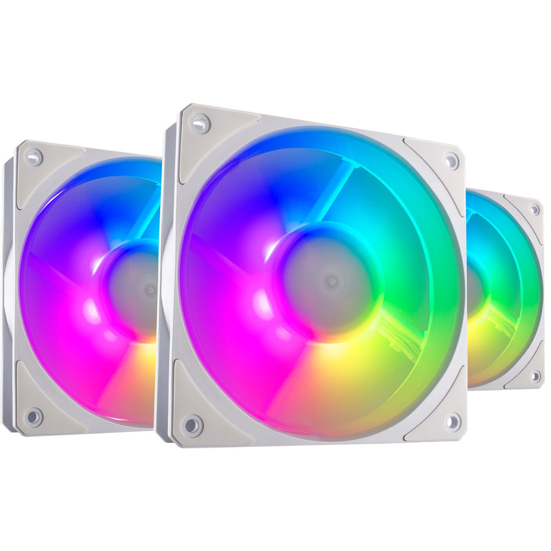 Load image into Gallery viewer, Cooler master mobius 120p argb 120x120x25 case fans (wit, 3 stuks, 120 x 120 x 25 mm, pwm)
