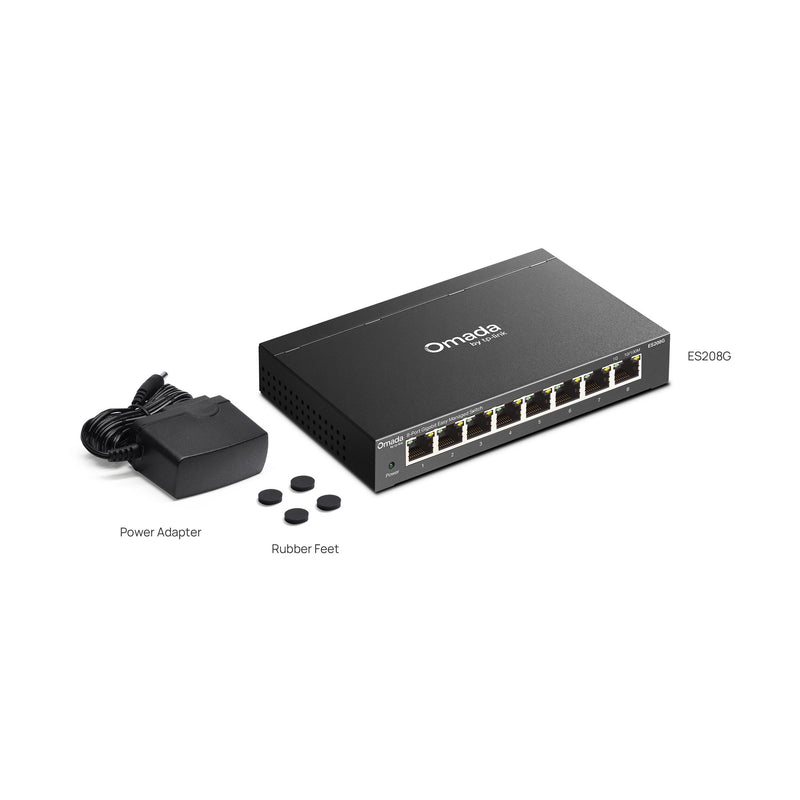 Load image into Gallery viewer, Tp-link omada es208g 8-poort gigabit easy managed switch (zwart)
