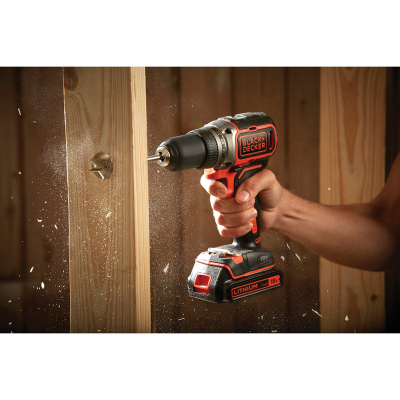 Load image into Gallery viewer, Black+decker accu schroefboormachine bl186k1b2 schroeftol (zwart oranje, koffer, 2 accu's en oplader inbegrepen)
