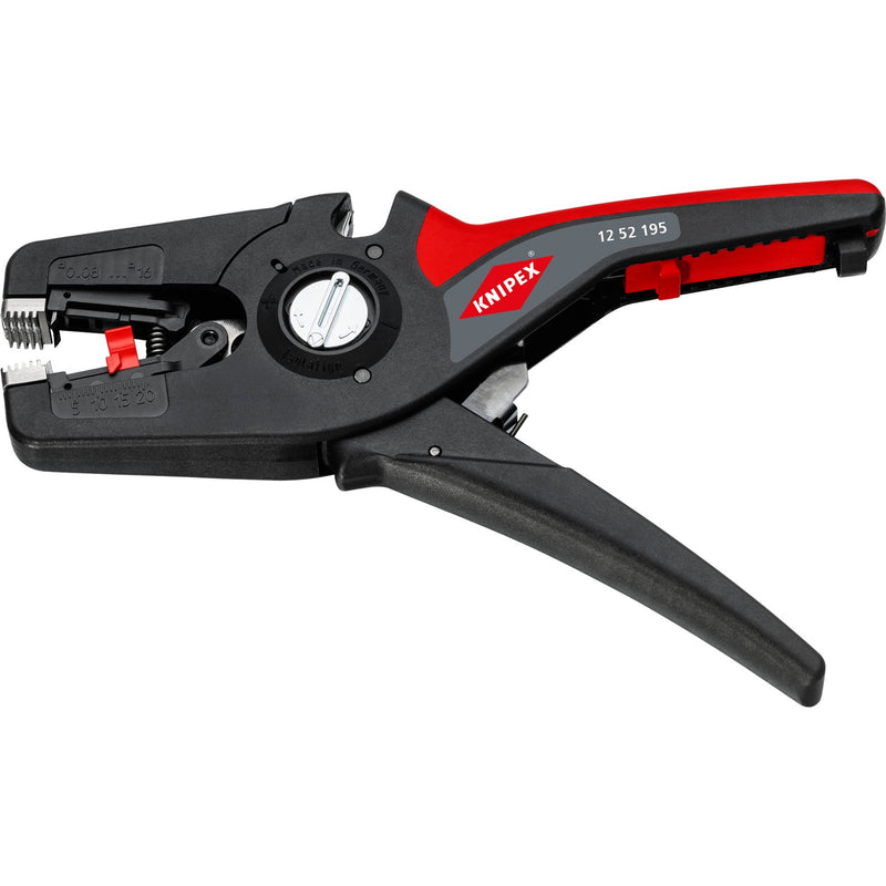 Load image into Gallery viewer, Knipex precistrip16 automatische afstriptang (zwart rood, geïntegreerde draadsnijder)
