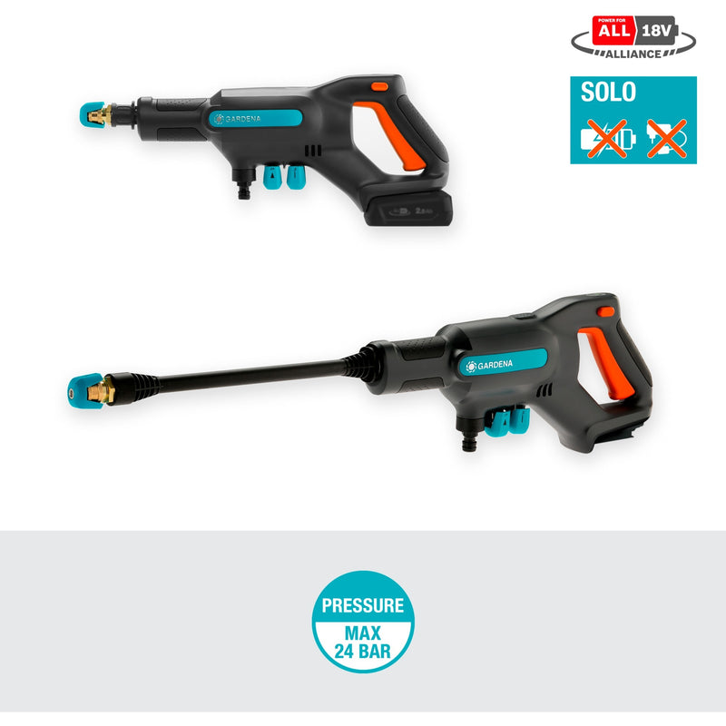 Load image into Gallery viewer, Gardena aquaclean 24 18 v p4a solo drukreiniger (grijs turquoise, 14800-55, accu niet inbegrepen)
