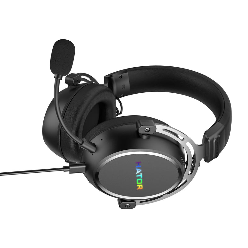 Load image into Gallery viewer, Hator hypergang 3 usb over-ear gaming headset (zwart, rgb, 7.1 virtual surround, usb bluetooth)
