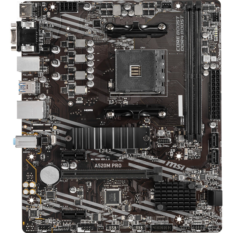 Load image into Gallery viewer, Msi a520m pro socket am4 moederbord (raid, gb-lan, sound, µatx)

