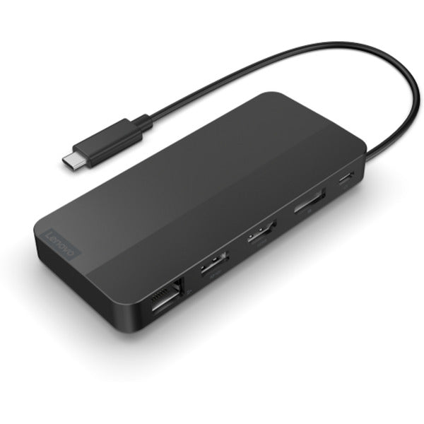 Load image into Gallery viewer, Lenovo usb-c-travel dock voor 2 schermen (met adapter) dockingstation (zwart)
