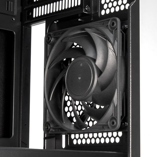 Silverstone cs382 mini tower behuizing (zwart | 2x usb-a | 1x usb-c)