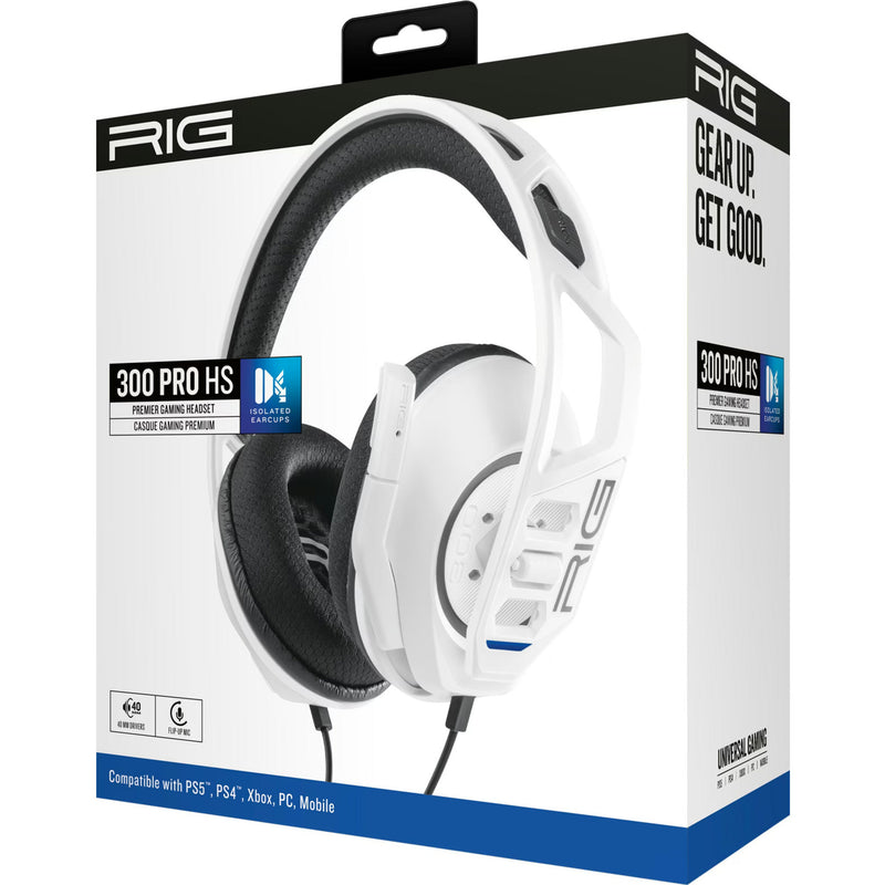 Load image into Gallery viewer, Nacon rig 300 pro hs over-ear gaming headset (wit, playstation 4, playstation 5, xbox, nintendo switch, pc)
