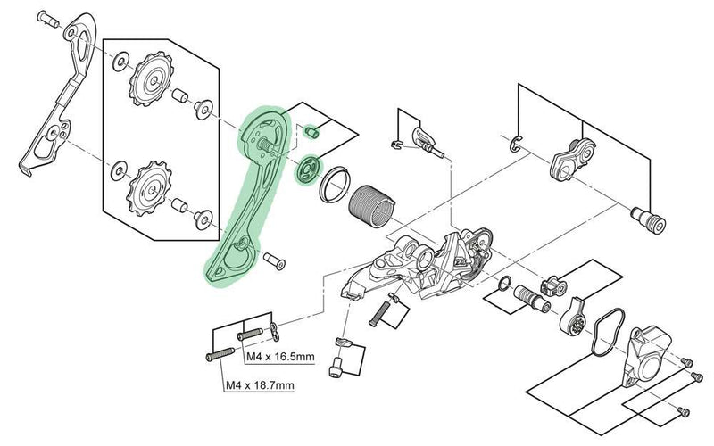 Load image into Gallery viewer, Shimano chain guide plate outer for rd-m786 gs
