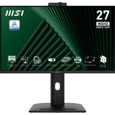 Msi pro mp275qpdg 27 monitor (zwart, 2x hdmi, displayport, 4x usb-a, usb-b, usb-c, rj-45)
