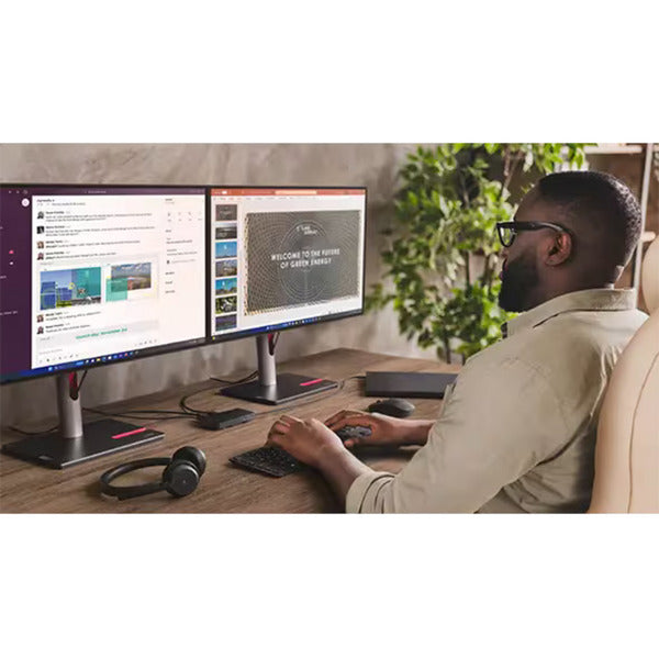 Load image into Gallery viewer, Lenovo usb-c-travel dock voor 2 schermen (met adapter) dockingstation (zwart)
