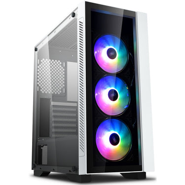 Deepcool matrexx 55 v3 add-rgb 3f midi tower behuizing (wit | 3x usb-a | rgb)