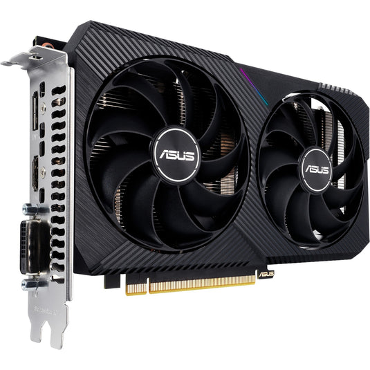 Asus geforce rtx 3050 dual v2 8gb gddr6 grafische kaart (lite hash rate, 1x displayport, 1x hdmi 2.1, dvi-d)