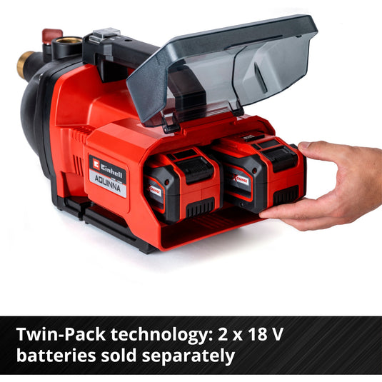 Einhell aquinna tuinpomp (rood zwart, accu en oplader niet inbegrepen)