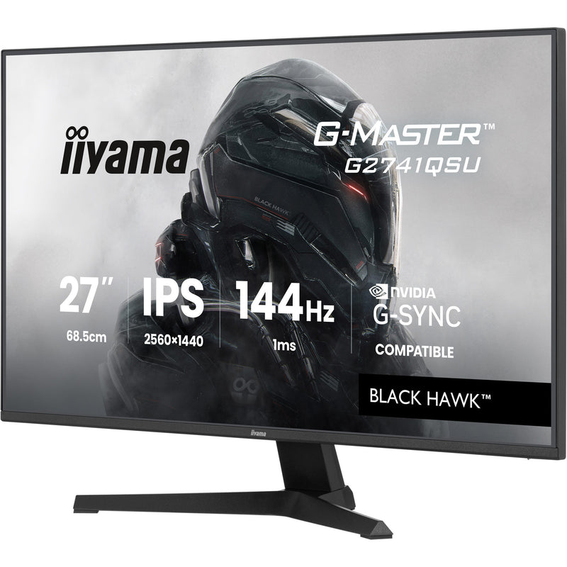 Load image into Gallery viewer, Iiyama g-master black hawk g2741qsu-b1 27 gaming monitor (zwart, hdmi, displayport, 2x usb-a, usb-b, 144 hz)
