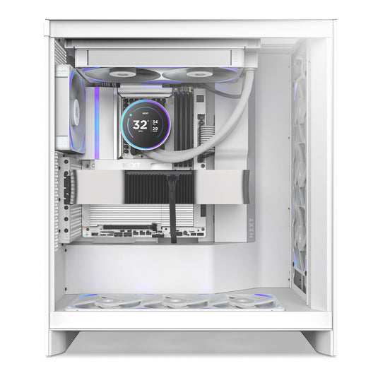 Nzxt performance fan f280x rgb case fans (wit, 2 stuks, 280 x 140 x 30 mm, pwm)