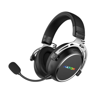Hator hypergang 3 wireless over-ear gaming headset (zwart, rgb, 2.4ghz bluetooth usb)