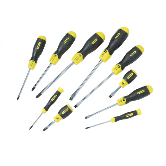 Stanley cushiongrip schroevendraaierset 10-delig (st pz) (10-delig)