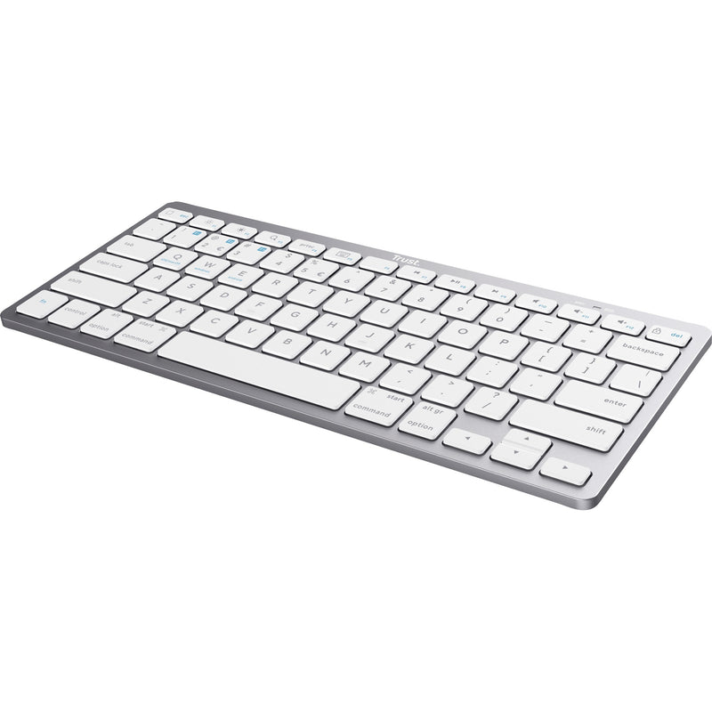 Load image into Gallery viewer, Trust wireless bluetooth keyboard, toetsenbord (grijs wit, us lay-out, scissor switches, bluetooth 4.0)
