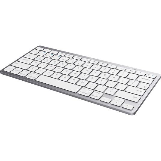Trust wireless bluetooth keyboard, toetsenbord (grijs wit, us lay-out, scissor switches, bluetooth 4.0)