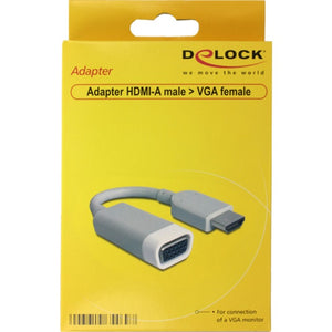 Delock hdmi-a naar vga adapter (grijs, 0,15 meter)