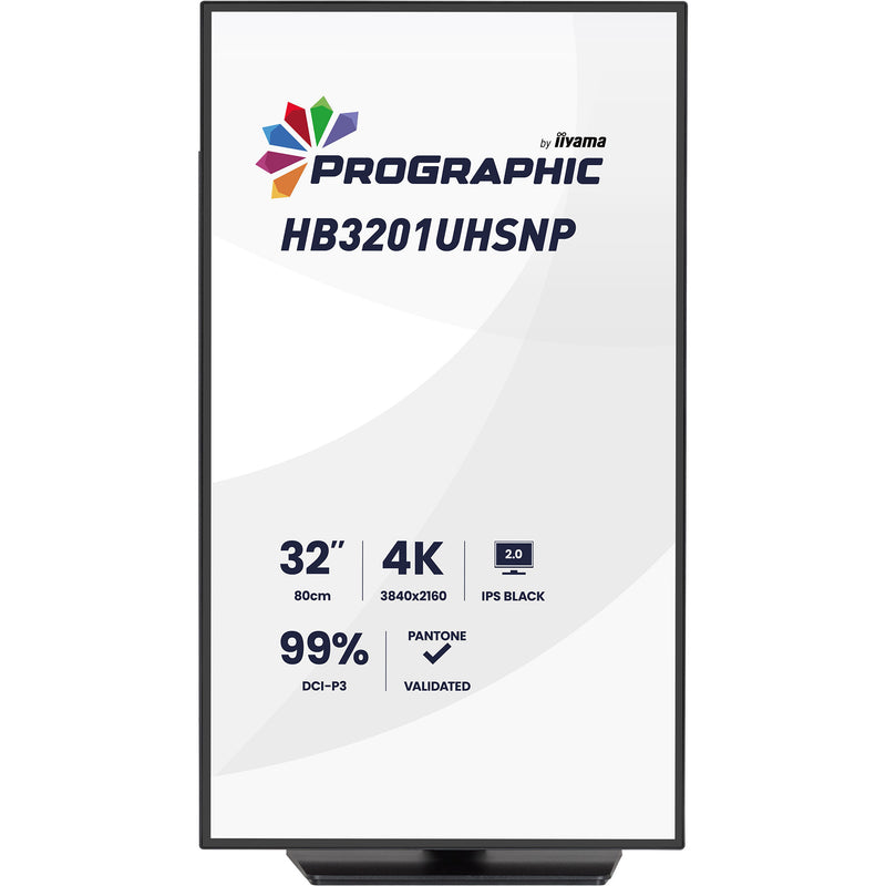Load image into Gallery viewer, Iiyama prographic hb3201uhsnp-b1 31.5 4k uhd monitor (zwart (mat), hdmi, displayport, usb-c, audio)
