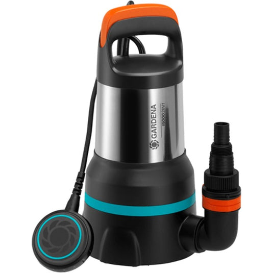 Gardena dompel vuilwaterpomp 15000 dompel- en drukpompen (zwart roestvrij staal, 9048-20)