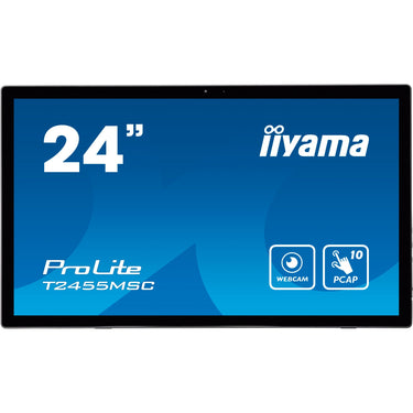 Iiyama prolite t2455msc-b1 24 touchscreen monitor (zwart (mat), hdmi, displayport, 2x usb-a, usb-b)