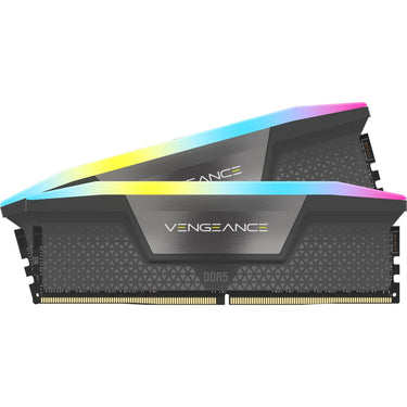 Corsair vengeance rgb 64 gb ddr5-5600 (2x 32 gb) werkgeheugen (grijs, cmh64gx5m2d5600z40, udimm, xmp, expo)