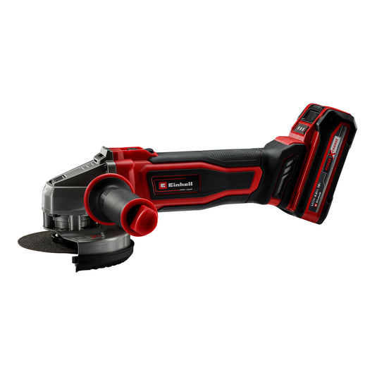 Einhell accu haakse sliijper te-ag 18 125-2 li (1x4,0 ah) haakse slijper (rood zwart, incl. 4.0 ah power x-change accu en oplader)
