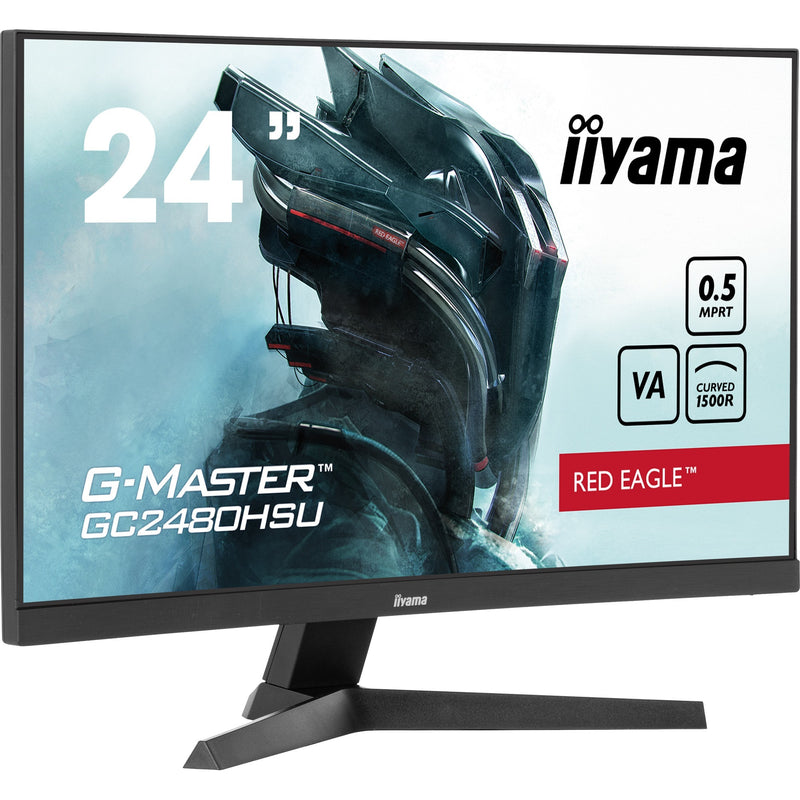 Load image into Gallery viewer, Iiyama g-master red eagle gc2480hsu-b1 23.6 curved gaming monitor (zwart, 2x hdmi, displayport, 2x usb-a, 180 hz)
