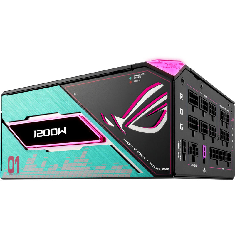 Load image into Gallery viewer, Asus rog thor platinum iii hatsune miku edition modulaire 1200 watt voeding (zwart, 1x 12v-2x6, 4x pcie)
